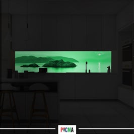 Panou decorativ bucatarie Splashback, compozit, luminescent, SPB 049, mare, 2000 x 600 x 3 mm