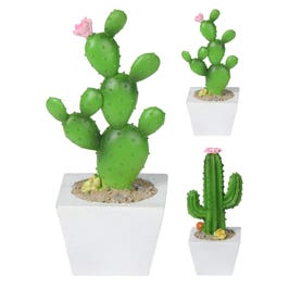 Floare artificiala, Cactus in ghiveci, Koopman 095202150, diverse modele, H 17 cm
