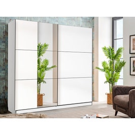 Dulap dormitor Sierra 240, alb mat, 2 usi glisante, cu oglinda, 236.5 x 62.5 x 210 cm, 8C