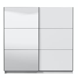 Dulap dormitor Sierra 220, alb mat, 2 usi glisante, cu oglinda, 217 x 62.5 x 210 cm, 8C