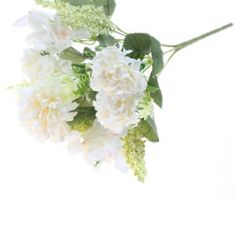 Buchet flori artificiale BH821, alb, 28 cm