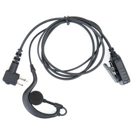 Casca cu microfon Motorola ECH1070-M1 pentru statie radio DP / CP / XT / FT-25 / 65E / FT-4XE / FT-4VE, 2 pini, buton PTT, lungime cablu 120 cm, neagra