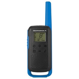 Statie radio emisie / receptie PMR portabila Motorola Talkabout T62 Blue, set 2 bucati, 16 canale, 446 MHz, 0.5 W, acumulator Ni-Mh + functionare pe baterii, scanare canale, monitorizare canale, blocare tastatura, Roger Beep, tonuri apelare