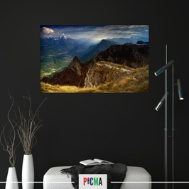 Tablou canvas Peisaj montan, Picma, standard, panza + sasiu lemn, 60 x 90 cm