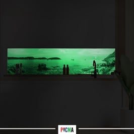 Panou decorativ bucatarie Splashback, compozit, luminescent, SPB 127, insula, 4000 x 600 x 3 mm
