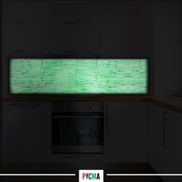 Panou decorativ bucatarie Splashback, compozit, luminescent, SPB 128, caramida, 2600 x 600 x 3 mm