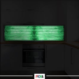 Panou decorativ bucatarie Splashback, compozit, luminescent, SPB 143, lemn, 2000 x 600 x 3 mm