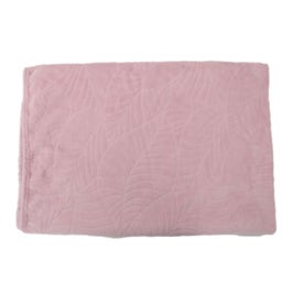 Patura de pat Caressa TL062126S, 100 % poliester, roz, 130 x 160 cm
