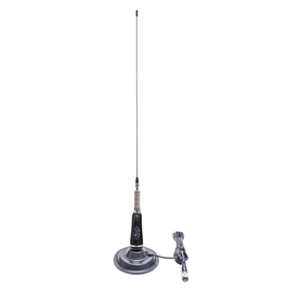 Antena statie radio CB PNI LED20-BM, exterior, bobina LED, cu baza magnetica 145 mm + cablu 4 m + mufa PL259, 500 W, impedanta 50 Ohmi, 0.90 cm, distanta de comunicare 10 km