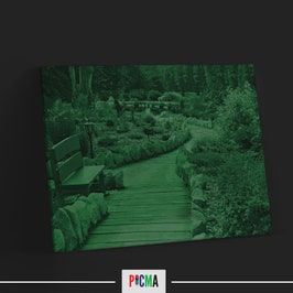 Tablou canvas luminos Alee in parc, Picma, dualview, panza + sasiu lemn, 40 x 60 cm