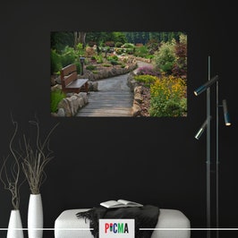 Tablou canvas Alee in parc, Picma, standard, panza + sasiu lemn, 60 x 90 cm