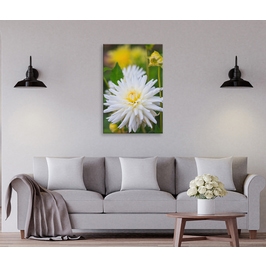 Tablou canvas Floare alba 3, Picma, standard, panza + sasiu lemn, 60 x 90 cm