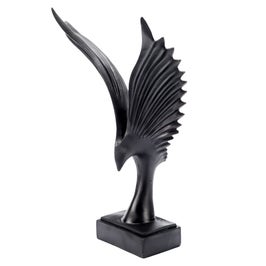 Statueta Bird, Ella Home, rasina, negru, 26 cm