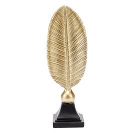 Statueta Feather, Ella Home, rasina, auriu, 27 cm