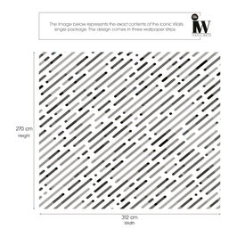 Fototapet vlies, Iconic Walls Dots and Lines ICWLP00018, 312 x 270 cm