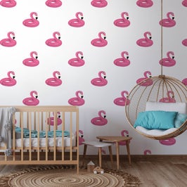 Fototapet vlies, Iconic Walls Pool-Party Flamingo ICWLP00088, 312 x 270 cm