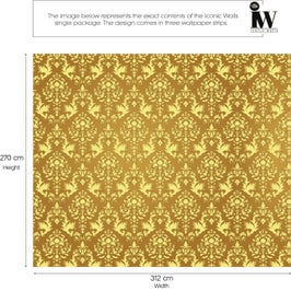 Fototapet vlies, Iconic Walls Gold Yemenite ICWLP00106, 312 x 270 cm