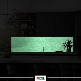 Panou decorativ bucatarie Splashback, compozit, luminescent, SPB 255, caramida, 2600 x 600 x 3 mm