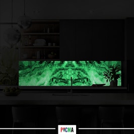 Panou decorativ bucatarie Splashback, compozit, luminescent, SPB 256, marmura, 4000 x 600 x 3 mm