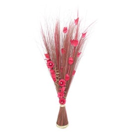 Aranjament flori uscate, AR 41160, maro + rosu, H 100 cm