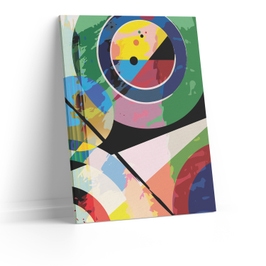 Tablou canvas Cercuri in culori, CT0279, Picma, standard, panza + sasiu lemn, 80 x 120 cm