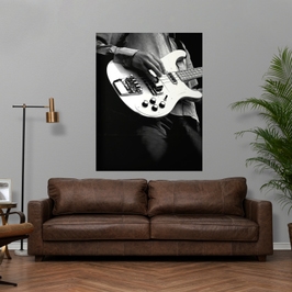Tablou canvas Guitar White, CT0287, Picma, standard, panza + sasiu lemn, 40 x 60 cm