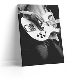 Tablou canvas Guitar White, CT0287, Picma, standard, panza + sasiu lemn, 80 x 120 cm