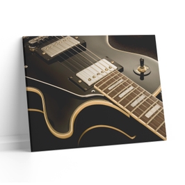 Tablou canvas Guitar Black, CT0291, Picma, standard, panza + sasiu lemn, 40 x 60 cm