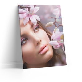 Tablou canvas luminos Fata cu flori, CLT0306, Picma, dualview, panza + sasiu lemn, 40 x 60 cm