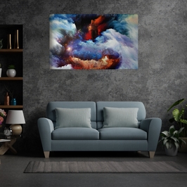 Tablou canvas luminos Nori peste vulcan, Picma, dualview, panza + sasiu lemn, 40 x 60 cm