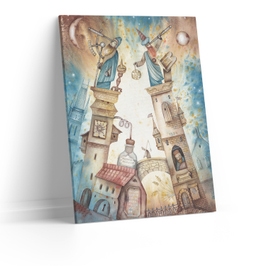 Tablou canvas luminos De poveste, Picma, dualview, panza + sasiu lemn, 80 x 120 cm