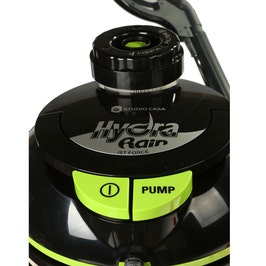 Aspirator Studio Casa Hydra Rain, cu filtrare prin apa, fara sac, 2 l, 1600 W, filtru HEPA, functie spalare / samponare, negru cu verde