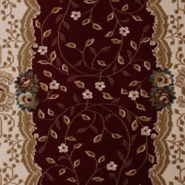 Covor living / dormitor Carpeta Atlas 30242-41355, 80 x 150 cm, polipropilena heat-set, bordo, oval