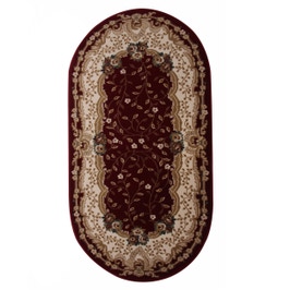 Covor living / dormitor Carpeta Atlas 30242-41355, 160 x 230 cm, polipropilena heat-set, bordo, oval