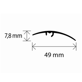 Profil aluminiu de trecere, SET S65 pin 2.7 m