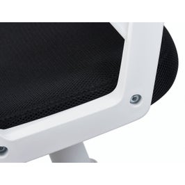 Scaun birou ergonomic Blanca 1600, rotativ, textil + mesh, alb + negru