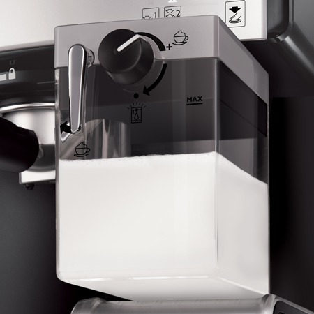 Dedeman - cafea Breville Prima Latte Silver VCF045X-DIM, cafea macinata + capsule, 15 1050 W, capacitate 1.5 litri, recipient lapte detasabil 0.3 litri, functie sistem termoblock, argintiu + negru - Dedicat planurilor